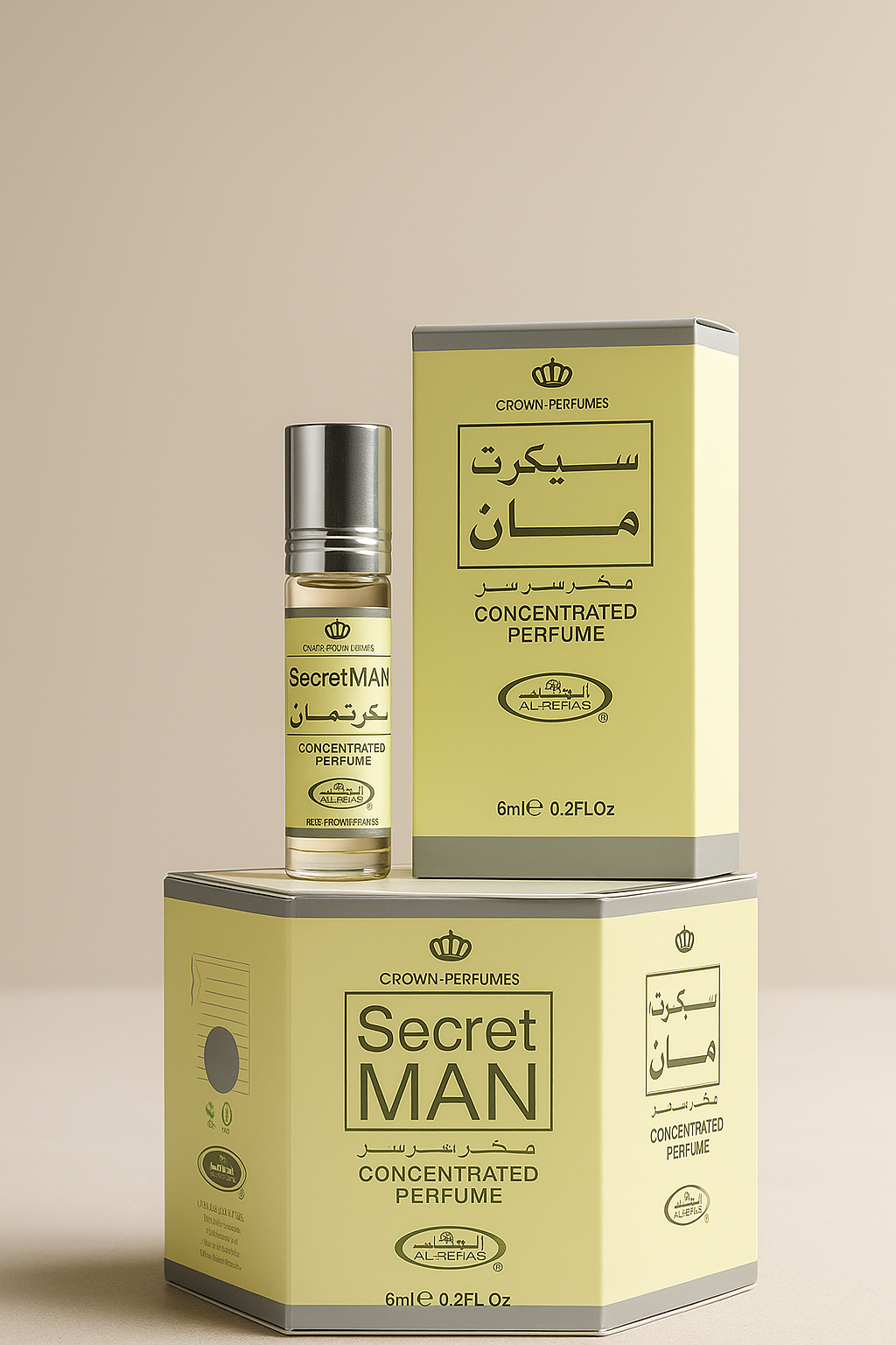 Secret Man Concentrated Perfume Oil 6ml – Pack of 6 | Crown Perfumes by Al-Rehab